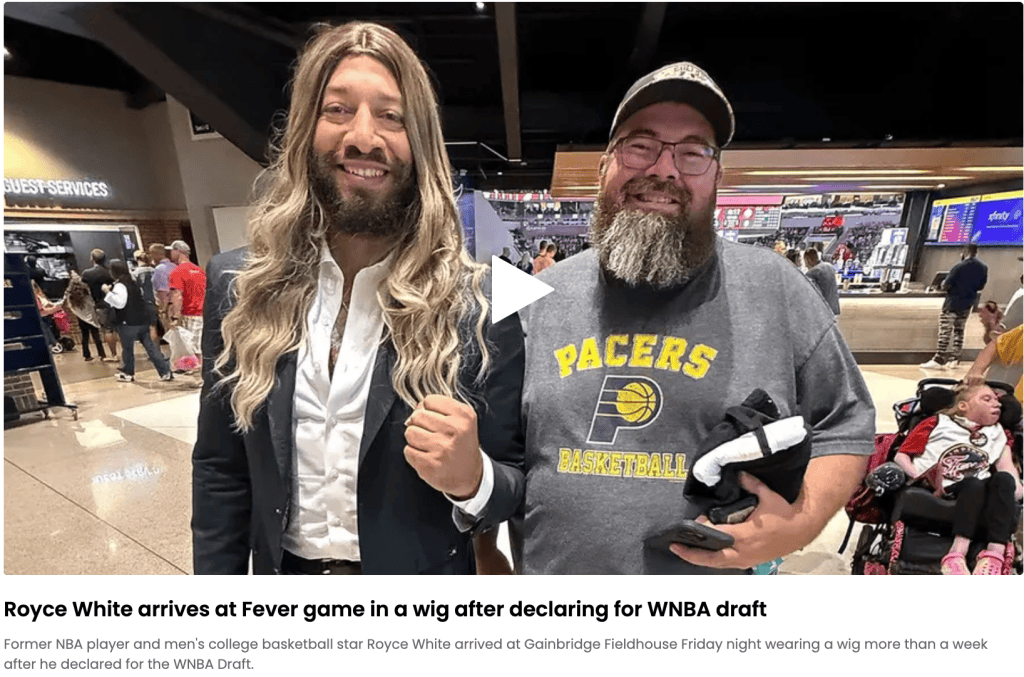 Royce White shows up to Indiana Fever game in blonde wig amid WNBA Draft&nbsp;pursuit